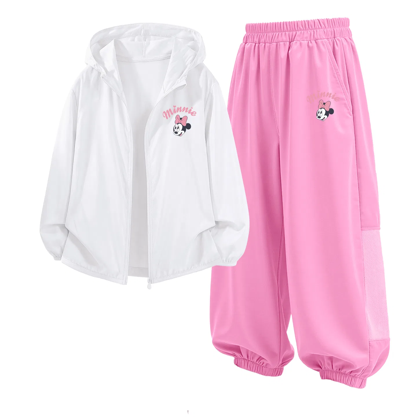 Детский спортивный костюм с капюшоном Disney Kids Casual Sportswear, белый/серый — фото 4