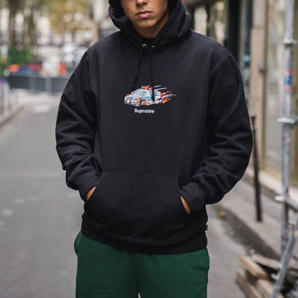 Толстовка fw19 week 5 cop car hooded sweatshirt Supreme, черный — фото 2