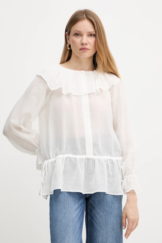 

Блузка с добавлением льна Weekend Max Mara, белый