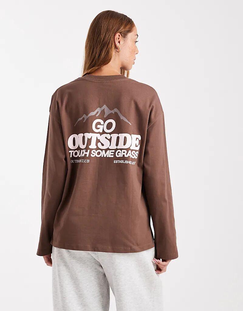 

Классический джемпер с длинными рукавами Cotton On в серо-коричневом цвете