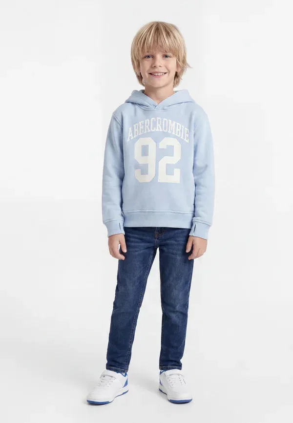 Свитер-худи Abercrombie & Fitch Hood hoodie, синий туман