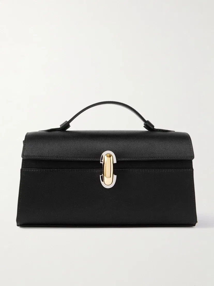 Сумка-тоут Symmetry Pochette из атласа Savette, черный