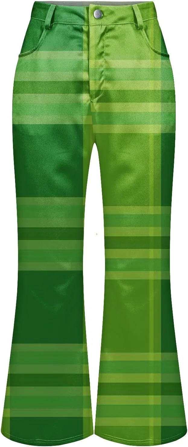 Джинсы клеш зеленые St Patricks Day — фото 4