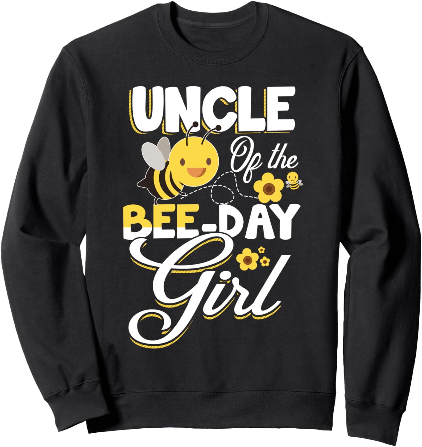

Толстовка с тематикой дня рождения пчелы «Дядя-девочка-пчела» Bee Family Merch Co, черный