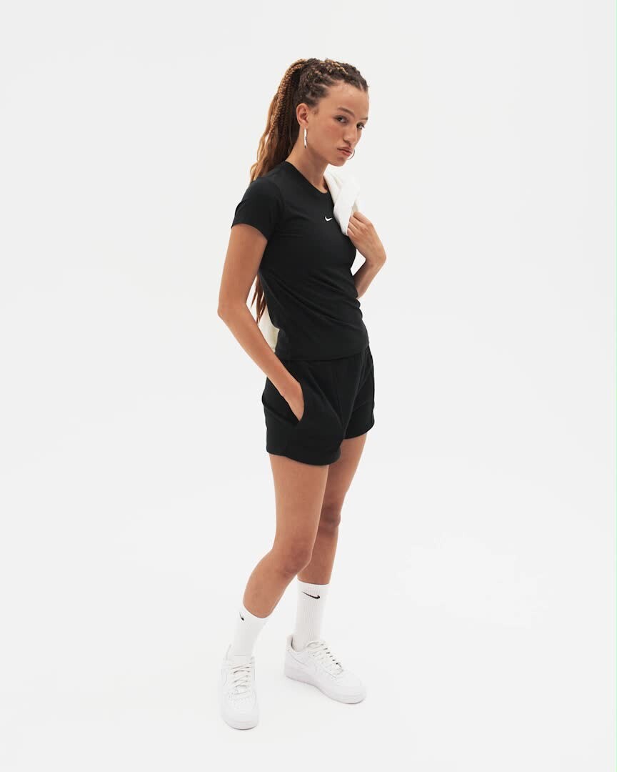 Футболка Nike Sportswear Chill Knit, черный/белый — фото 2