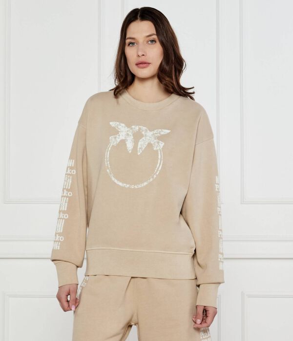 

Свитер миндело Relaxed fit Pinko, желтый