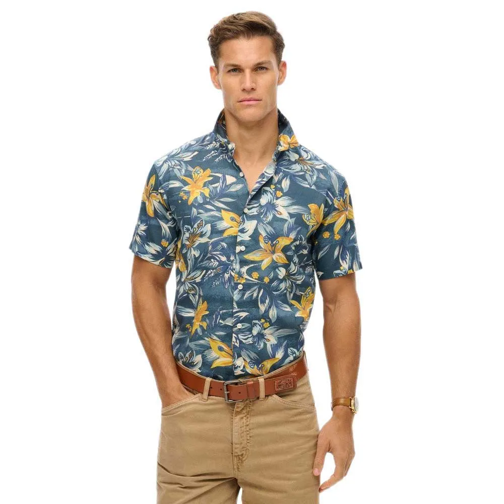 

Рубашка с коротким рукавом Superdry Hawaiian Print, синий