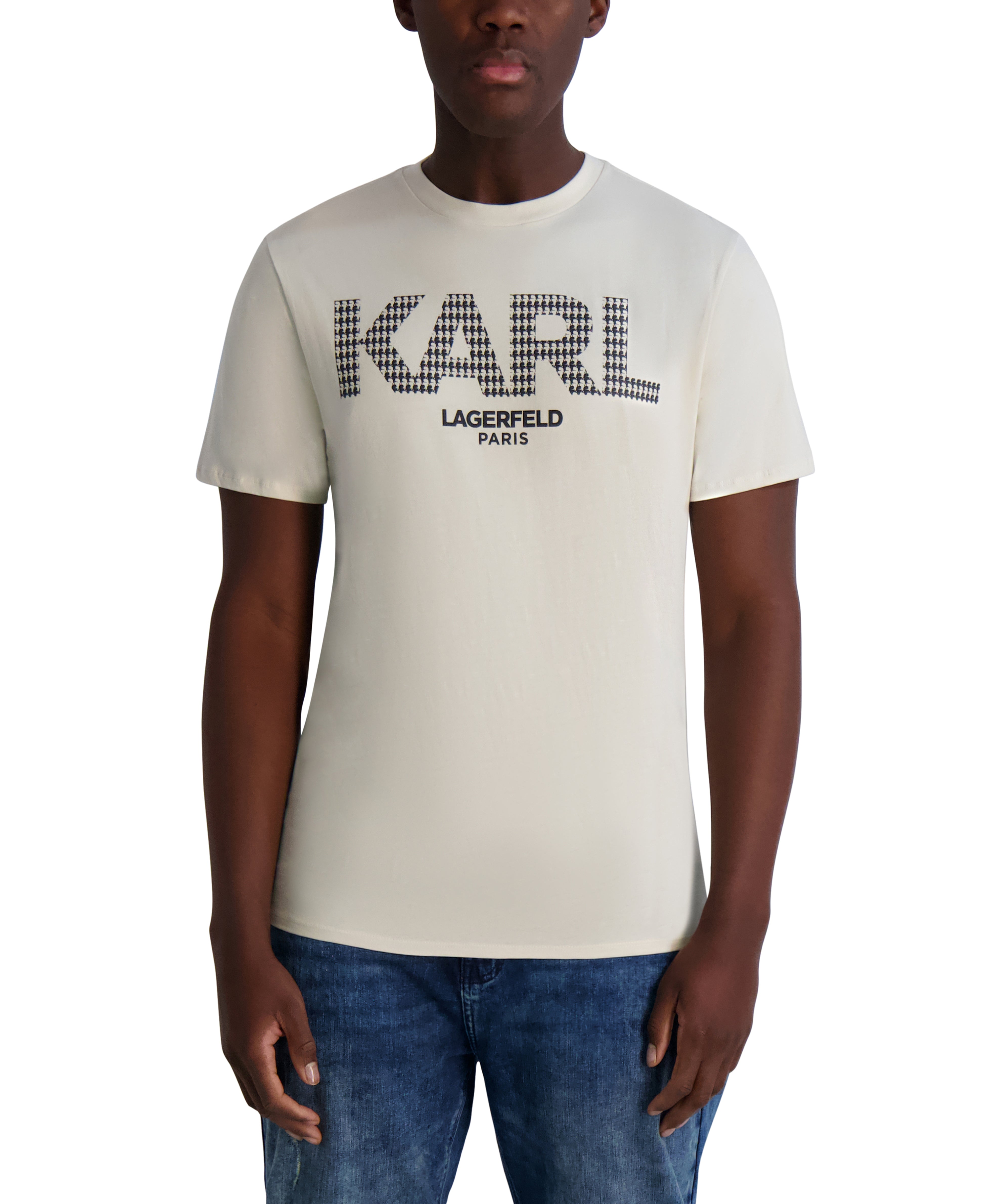 

Футболка с цветным логотипом KARL LAGERFELD PARIS, естественный