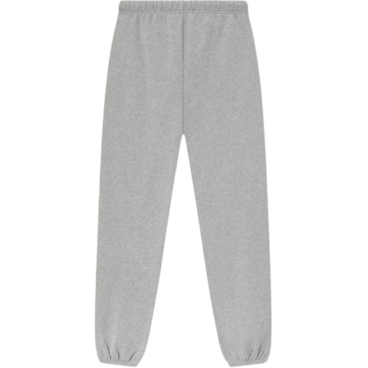 Флисовые спортивные штаны Fear Of God Essentials, concrete heather/светлый lime — фото 2