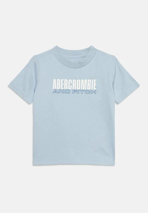 Футболка с принтом в виде кирпичной кладки Abercrombie & Fitch, Blue Fog — фото 3