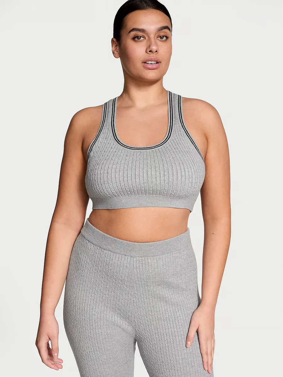 

Роскошный бралетт косой вязки Victoria'S Secret, цвет Heather Grey