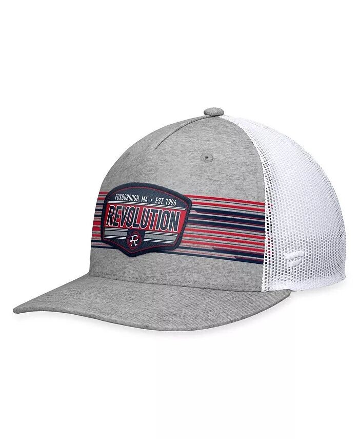

Мужская стальная кепка New England Revolution Stroke Trucker Snapback Fanatics, серый