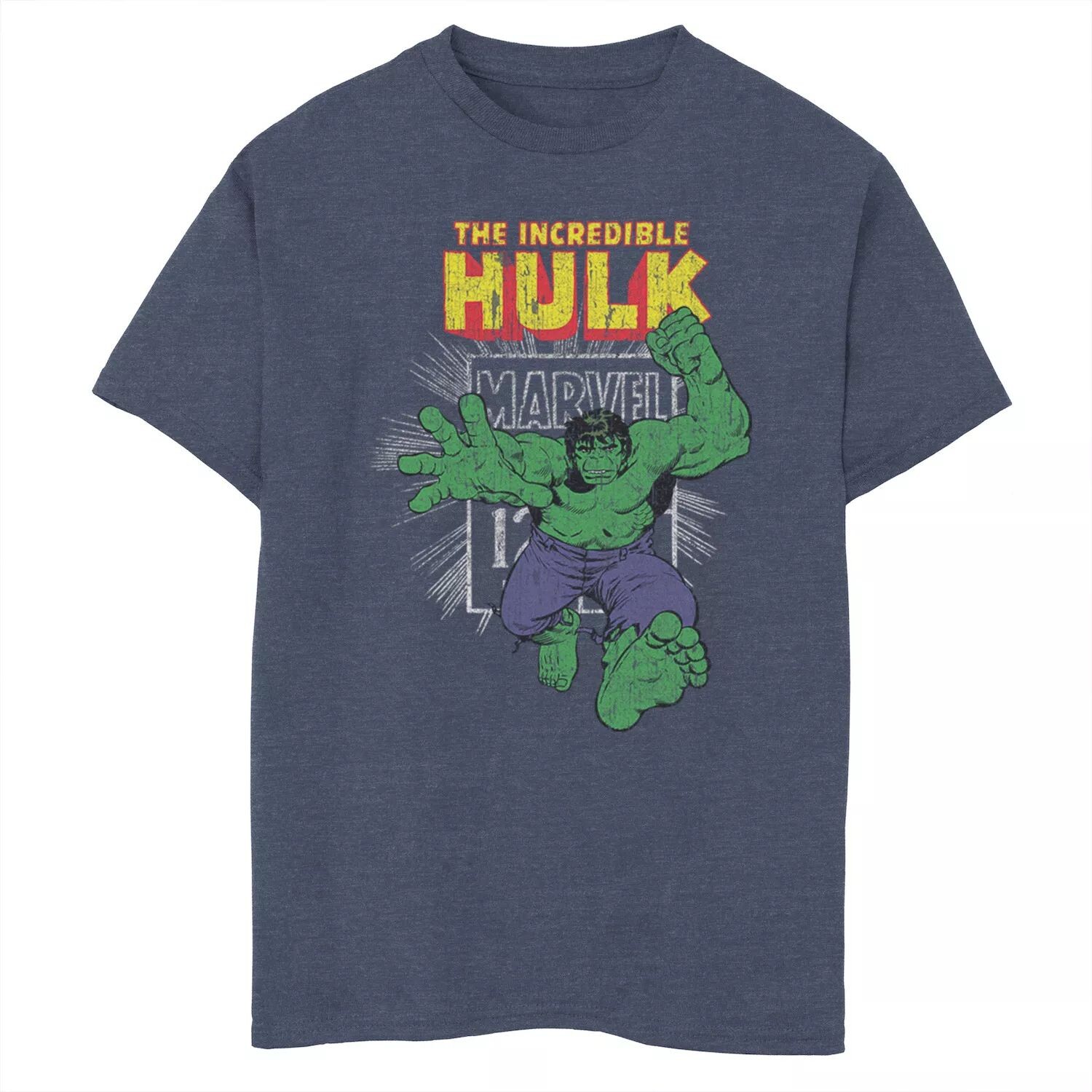 

Футболка с графическим логотипом и логотипом Marvel The Incredible Hulk в стиле ретро для мальчиков 8–20 лет Licensed Character