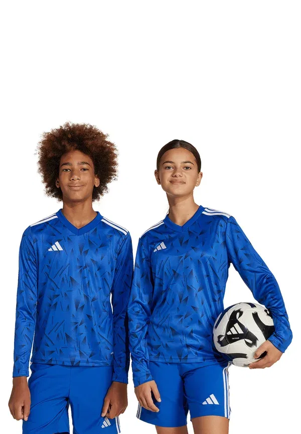 Футболка с длинным рукавом Adidas Performance, синяя — фото 3