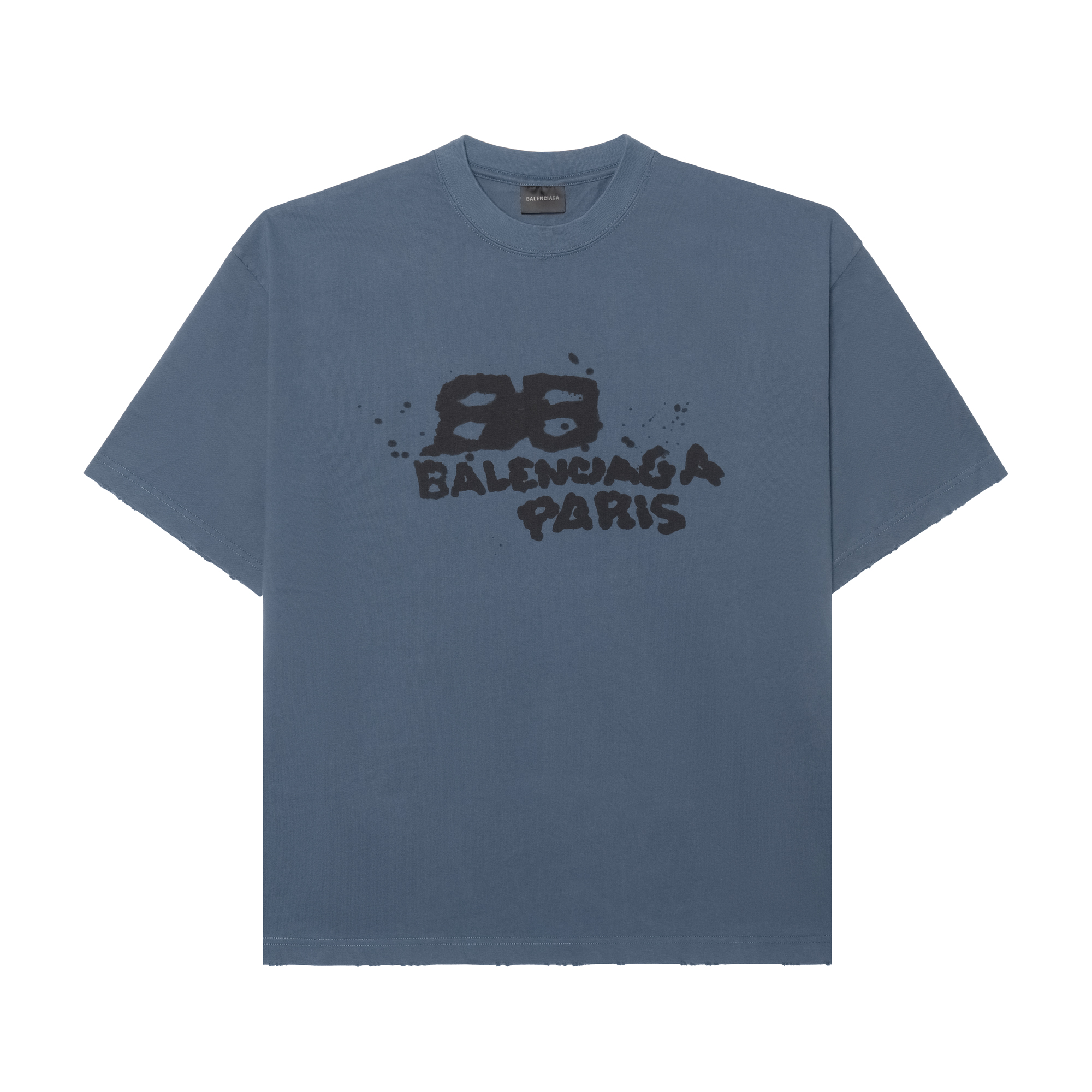 

Balenciaga Футболка с нарисованным от руки BB ICON SS23, стандартный крой, мужская, синяя/черная