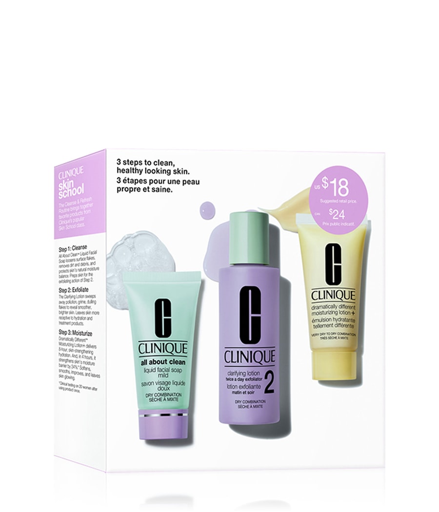 

Набор для ухода за лицом CLINIQUE All About Clean 3 Step Skin 2 Mini Kits, 1 шт.