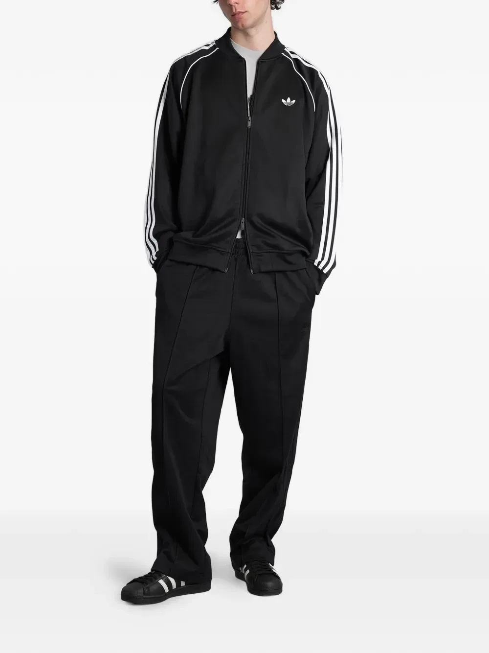Спортивная куртка SST Adicolor Classics с вышитым логотипом Adidas, черный — фото 2