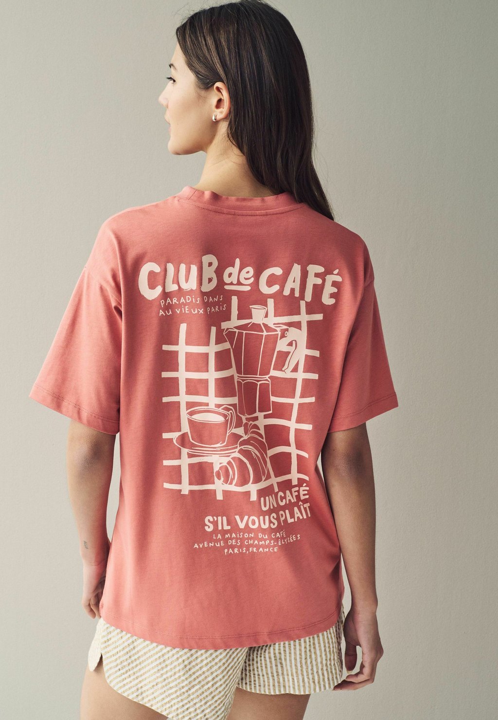 

Футболка с принтом COFFEE CLUB GRAPHIC Next, розовый