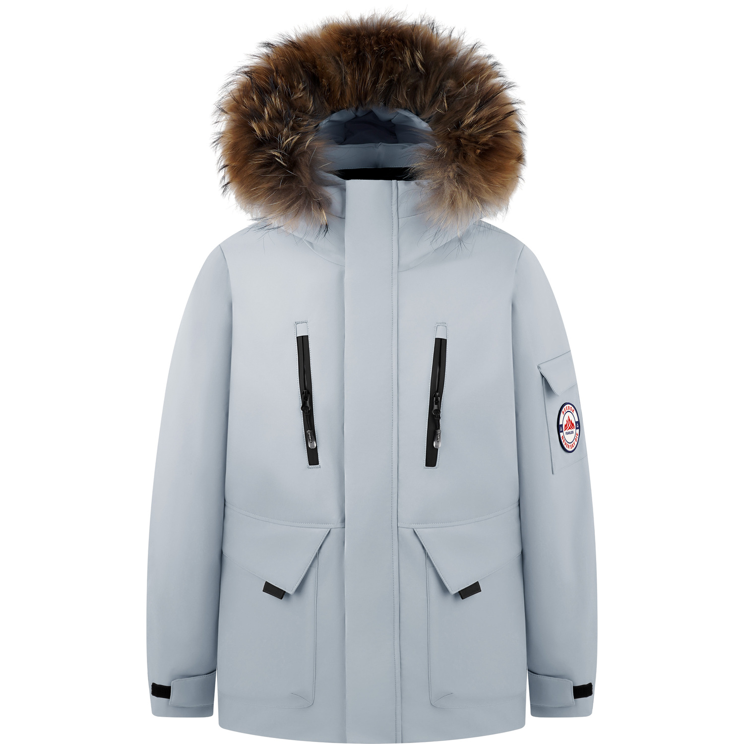 

Пуховик Unisex с капюшоном и флисовой подкладкой Parka Reebok, glacier серый
