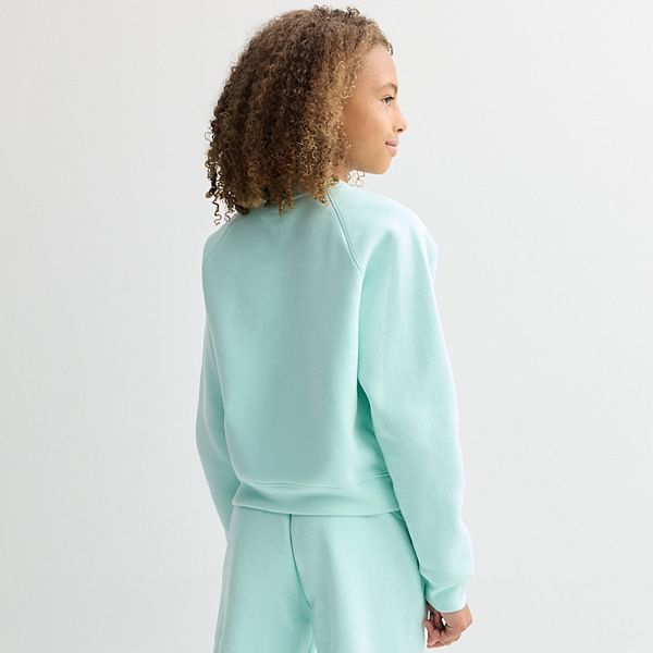 Детская флисовая толстовка с круглым вырезом для девочек 7-16 лет Tek Gear, Modern White — фото 2