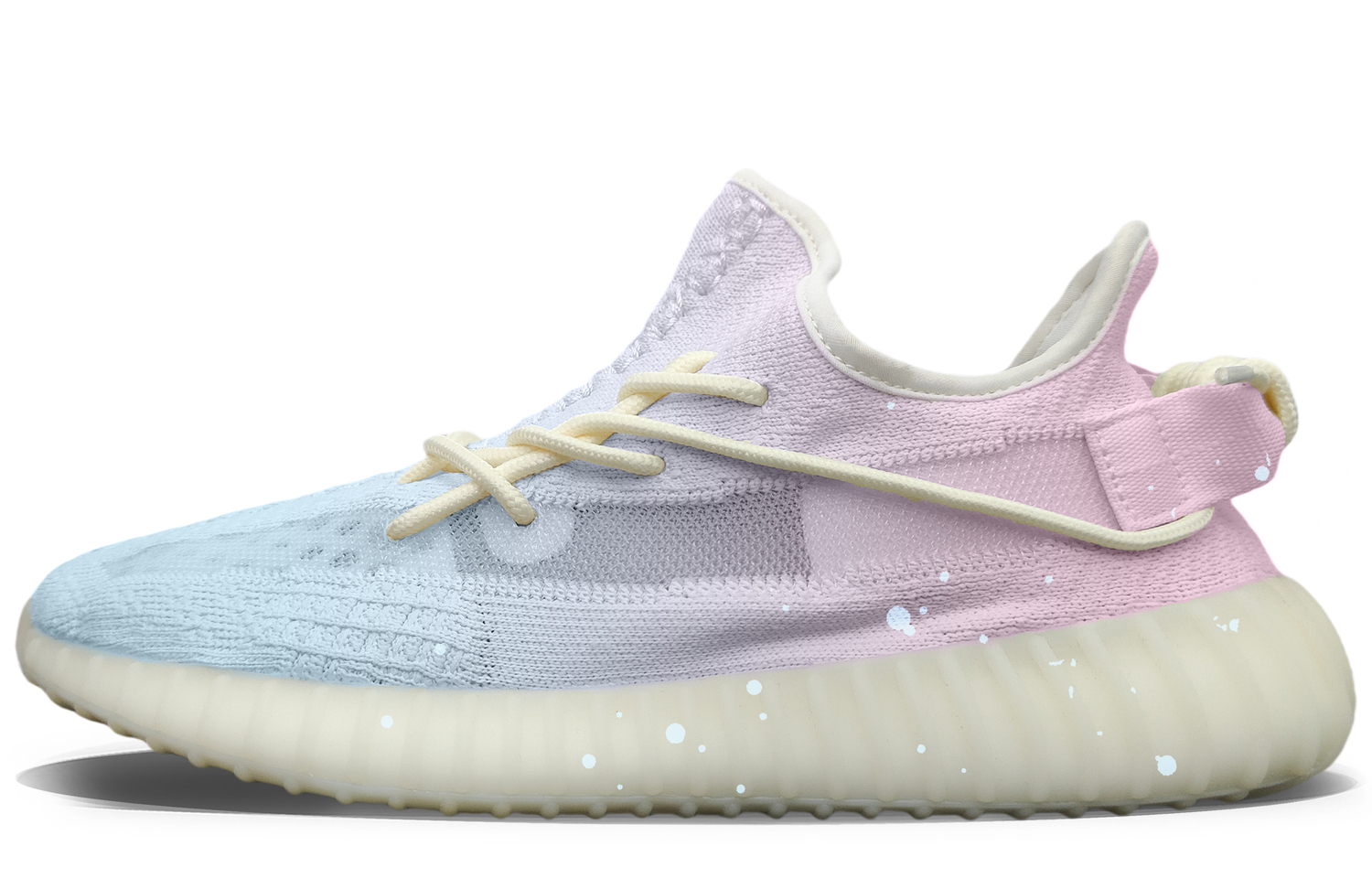 

Yeezy Boost 350 V2 износостойкие низкие повседневные кроссовки unisex Adidas Originals, синий/розовый