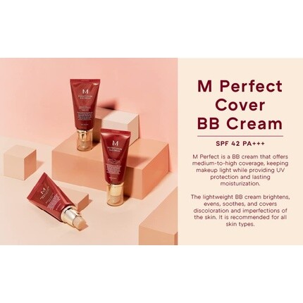 Крем M Perfect Bb № 27 Медово-бежевый для кожи среднего и загара Spf 42 Pa +++, 1,69 жидких унций, Missha — фото 2