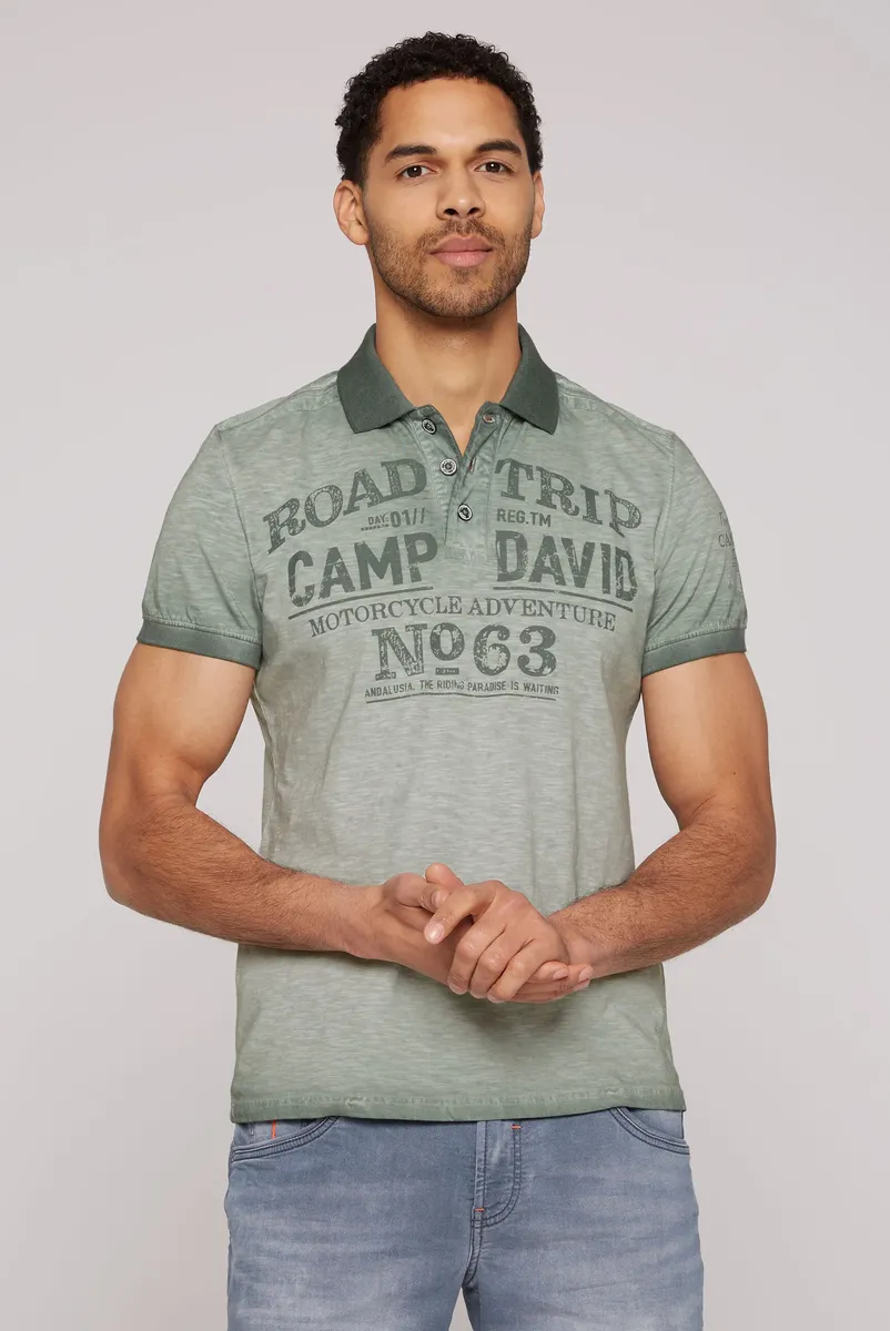 

Рубашка-поло CAMP DAVID, хлопок, зеленый