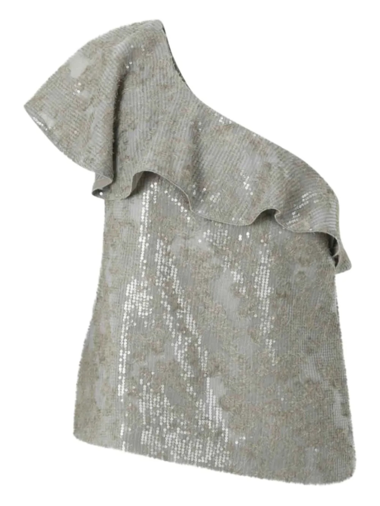 

Топ с пайетками и оборками Dorothee Schumacher, серый