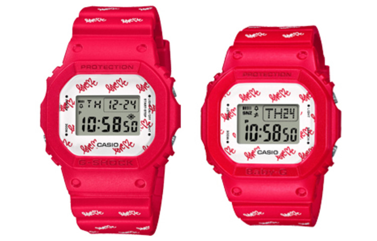 

Унисекс парные настольные часы серии White Watch CASIO