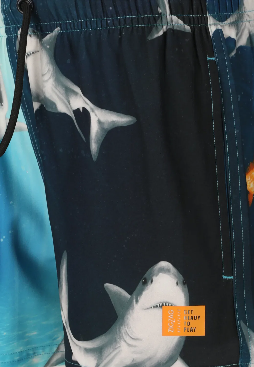Плавки-шорты с морским принтом Zigzag, print 3769 sharks — фото 3