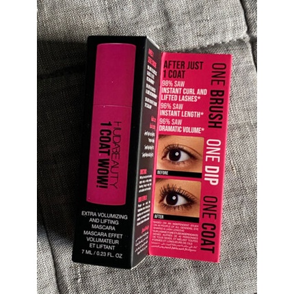 

Тушь для ресниц One Coat Wow! Extra Volumizing & Lifting, Very Vanta, 7 мл Huda Beauty