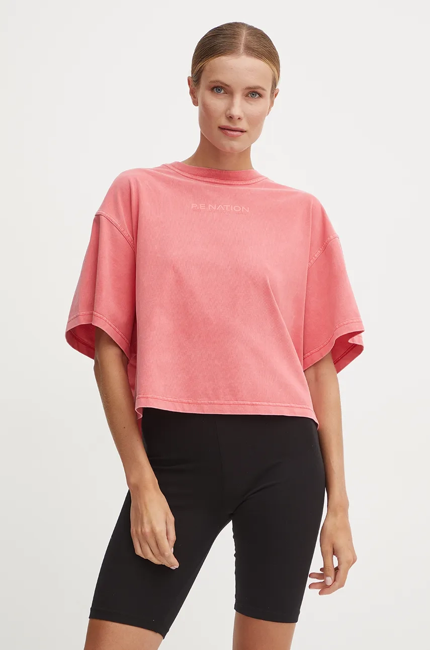 

Хлопковая футболка Nomad Boxy Tee P.E Nation, розовый