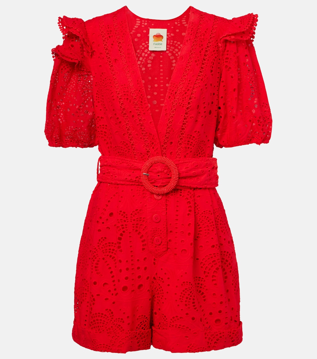 

Хлопковый комбинезон Broderie Anglaise Farm Rio, красный
