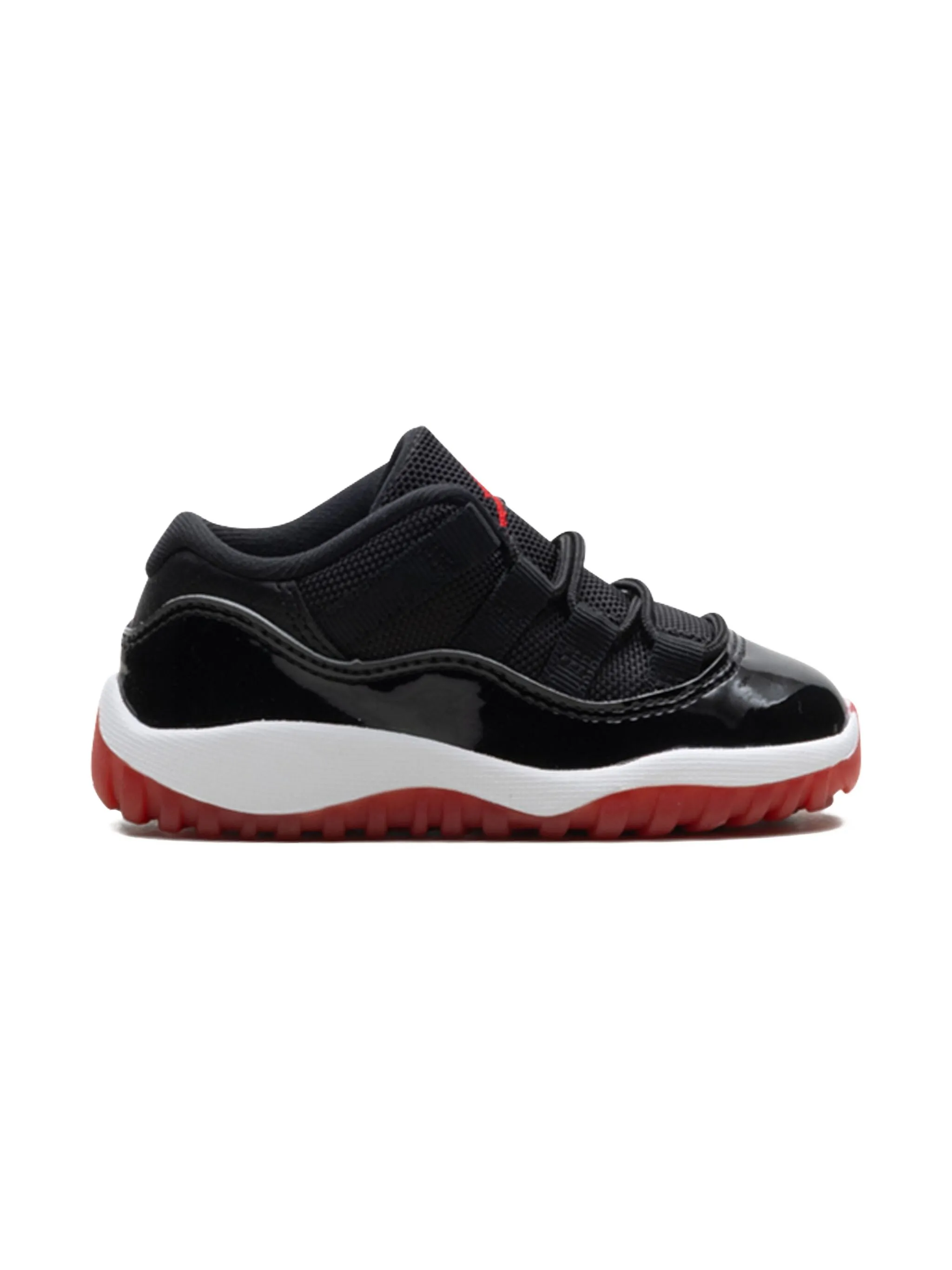 Кроссовки Air Jordan 11 Retro Low Bred Black/Varsity Red/White Jordan Kids, черный — фото 2