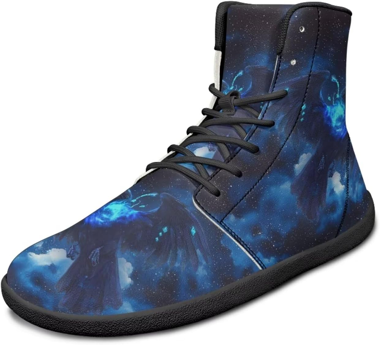 

Высокие кроссовки с рисунком птицы, ультралегкие, мужские, с широкой колодкой, ботинки, кроссовки для бега с нулевым перепадом Watdotory, Raven Galaxy Design