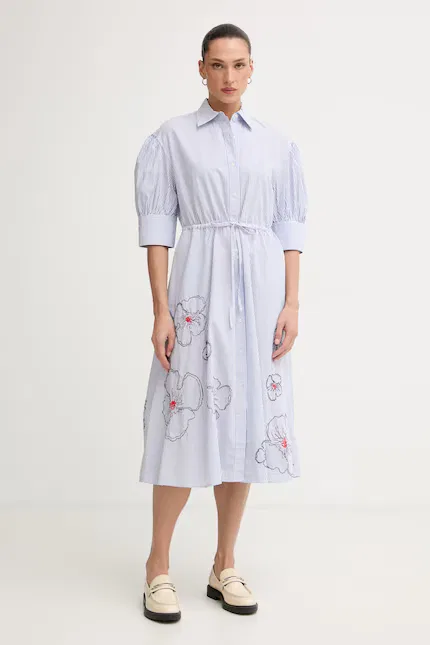 Платье рубашечное хлопковое SUMMER Tommy Hilfiger, синий