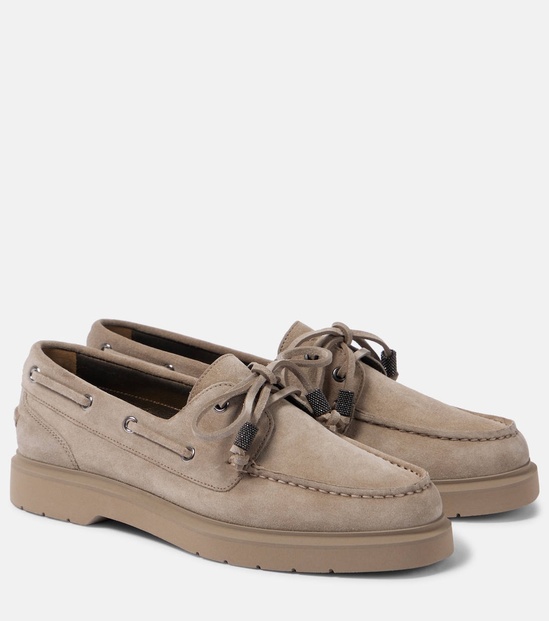 Мокасины из замши Monili Brunello Cucinelli, Ice