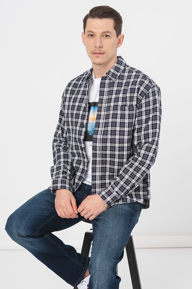

Рубашка в клетку из органического хлопка Jack & Jones, белый