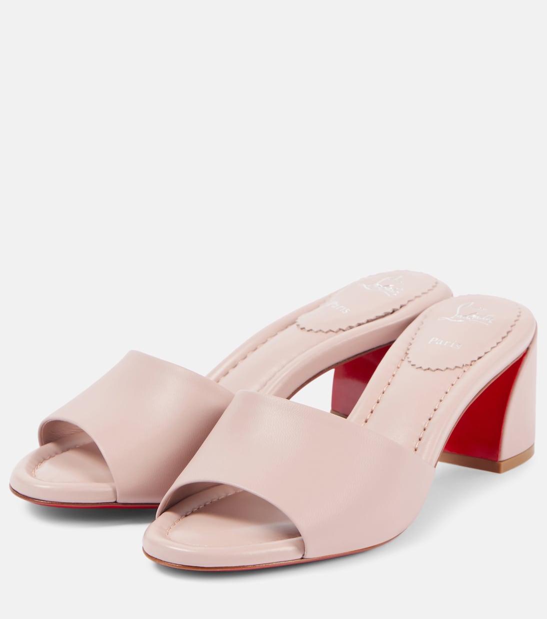 Кожаные мюли Jane 55 Christian Louboutin, Vintage Rose/Lin Vintage Rose — фото 4