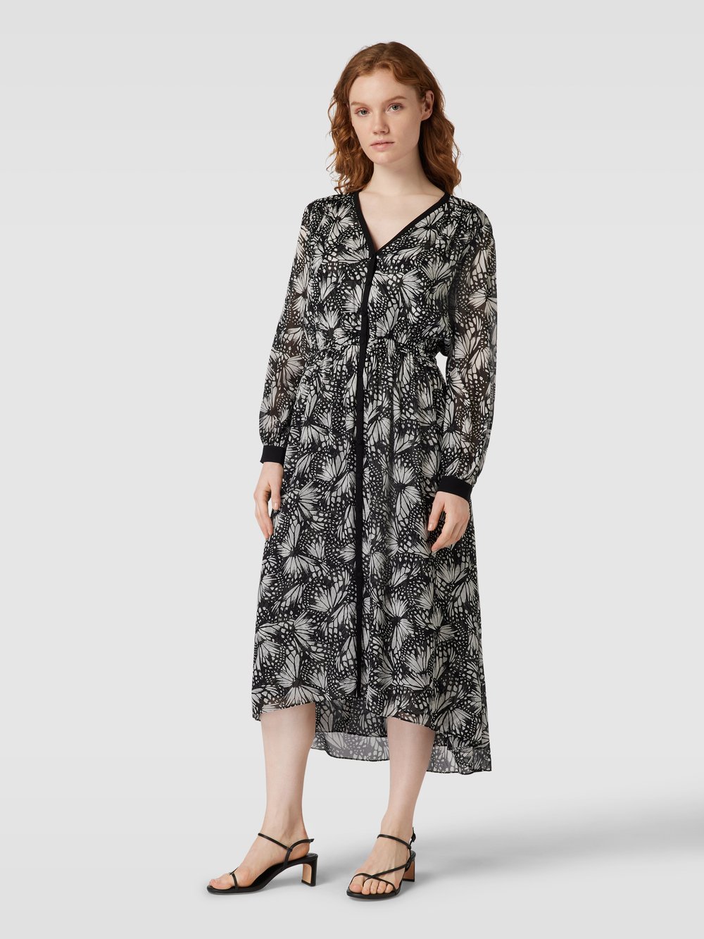 

Платье миди с узором по всей поверхности THE KOOPLES, черный