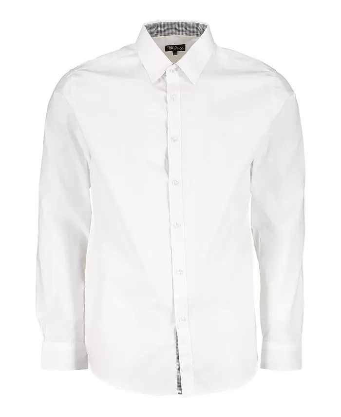 

Мужская однотонная рубашка с длинным рукавом Slim Fit Galaxy By Harvic, белый