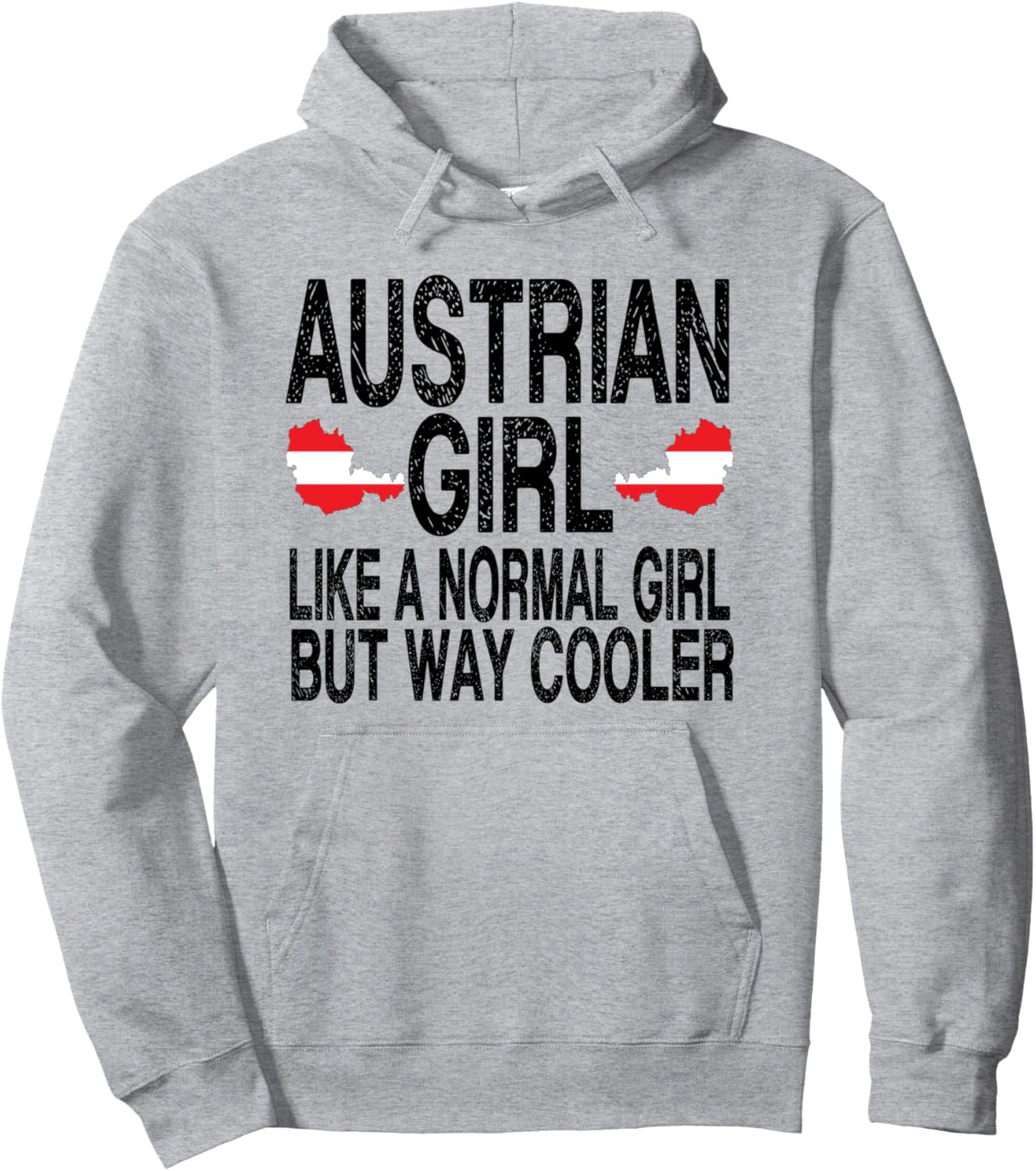 

Худи с изображением австрийской девушки и австрийского флага Austrian Girl Gifts, серый