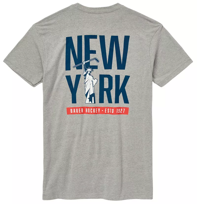 

Футболка с коротким рукавом Bauer New York — для пожилые людей, серый