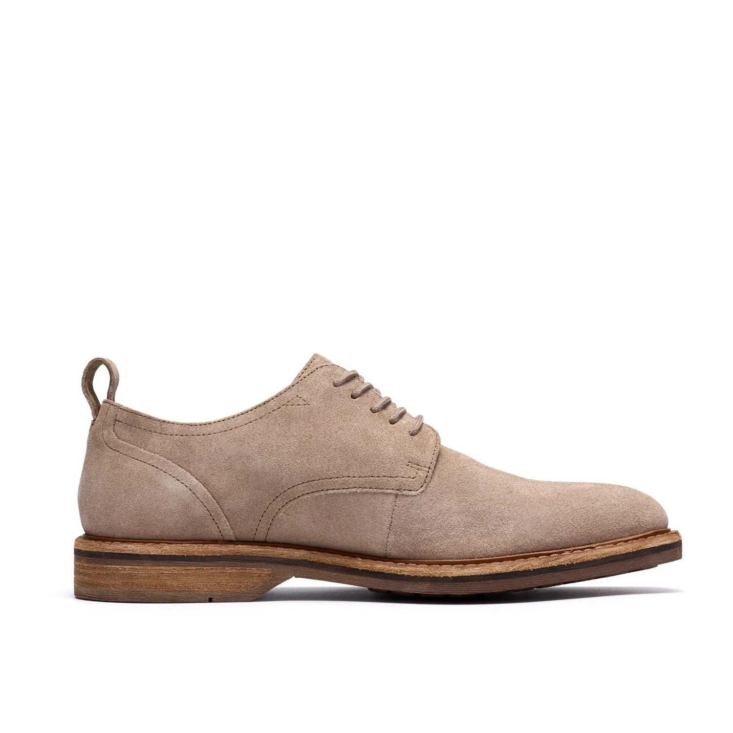Дерби мужские из серой замши Clarks Aldwin Lace, серо-коричневый