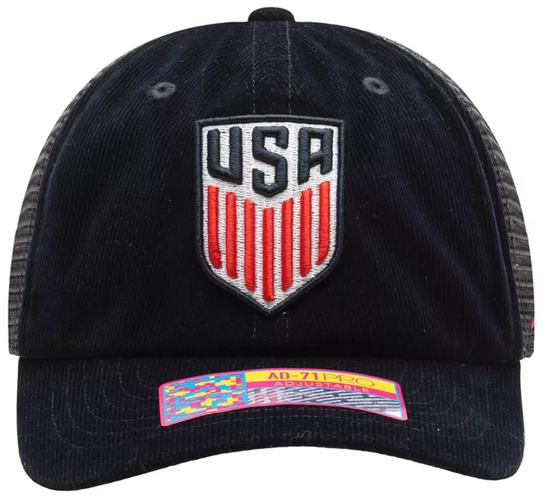 

Темно-синяя регулируемая кепка дальнобойщика Fan Ink для взрослых USMNT Sideline