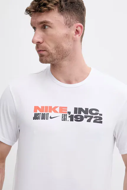 Плавательная футболка Dri-FIT Nike, белый — фото 3