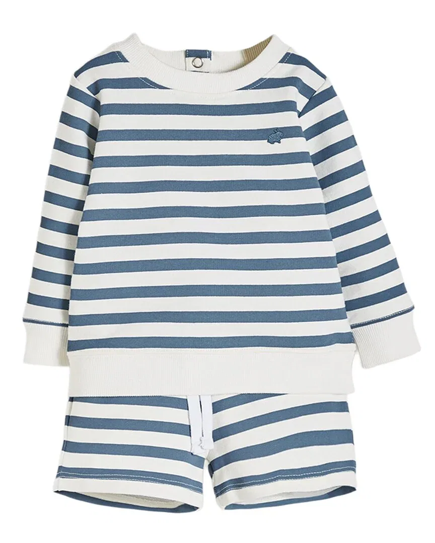 Комплект Babycottons из 2 предметов: полосатая толстовка и спортивные штаны, Multi