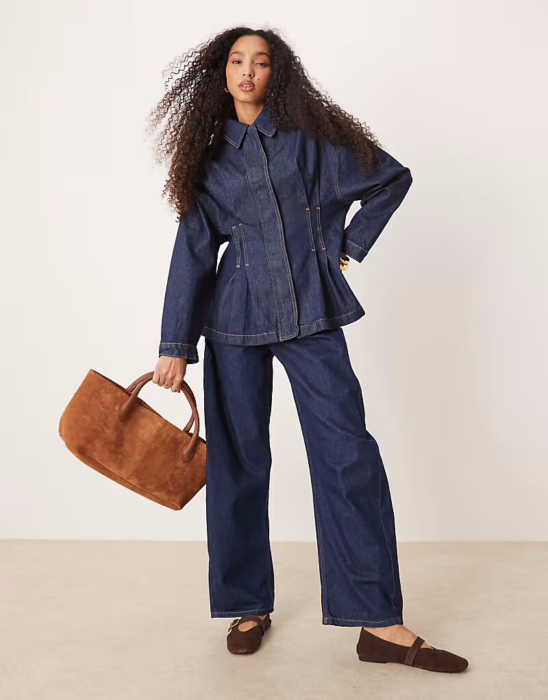

Рубашка-приталенная джинсовая ASOS DESIGN цвета индиго
