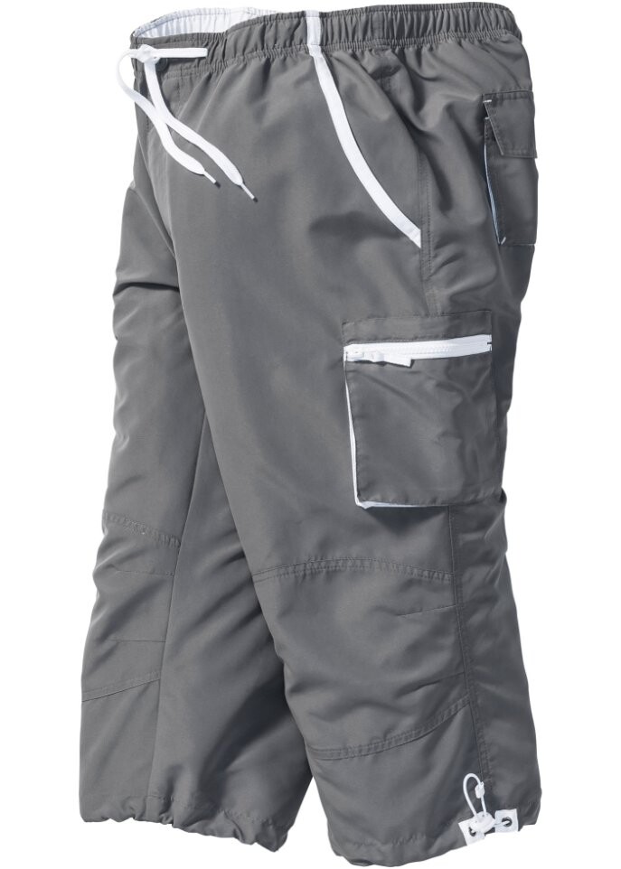 

Брюки из микрофибры 3/4 без застежки Bpc Bonprix Collection, серый