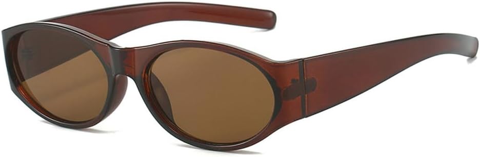 

Ретро овальные солнцезащитные очки для мужчин, модные градиентные линзы, защита от УФ-излучения UV400, женские солнцезащитные очки оранжево-синего цвета HVTVTLA, Brown Tea